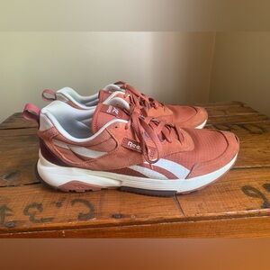 Reebok tradition sneaker, rust orange dad shoe